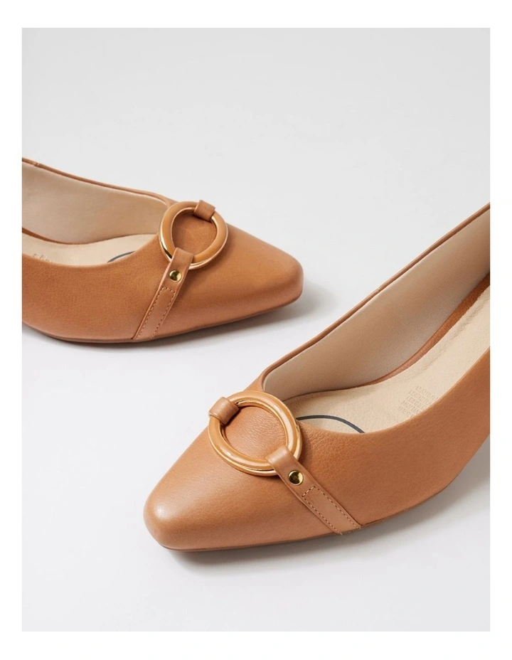Laynes Dark Tan Leather Heels image 5