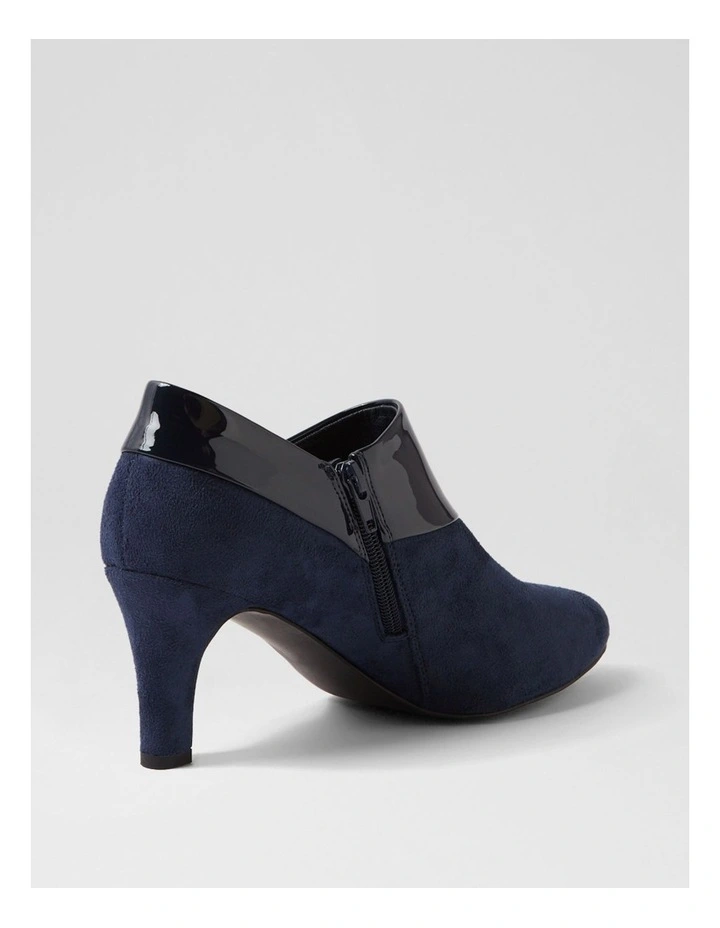 Ilonda W Navy Microsuede Patent Pu Heels image 3