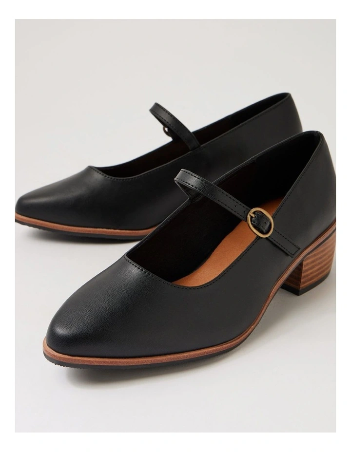 Oseya W Black Mary Jane Heels image 5