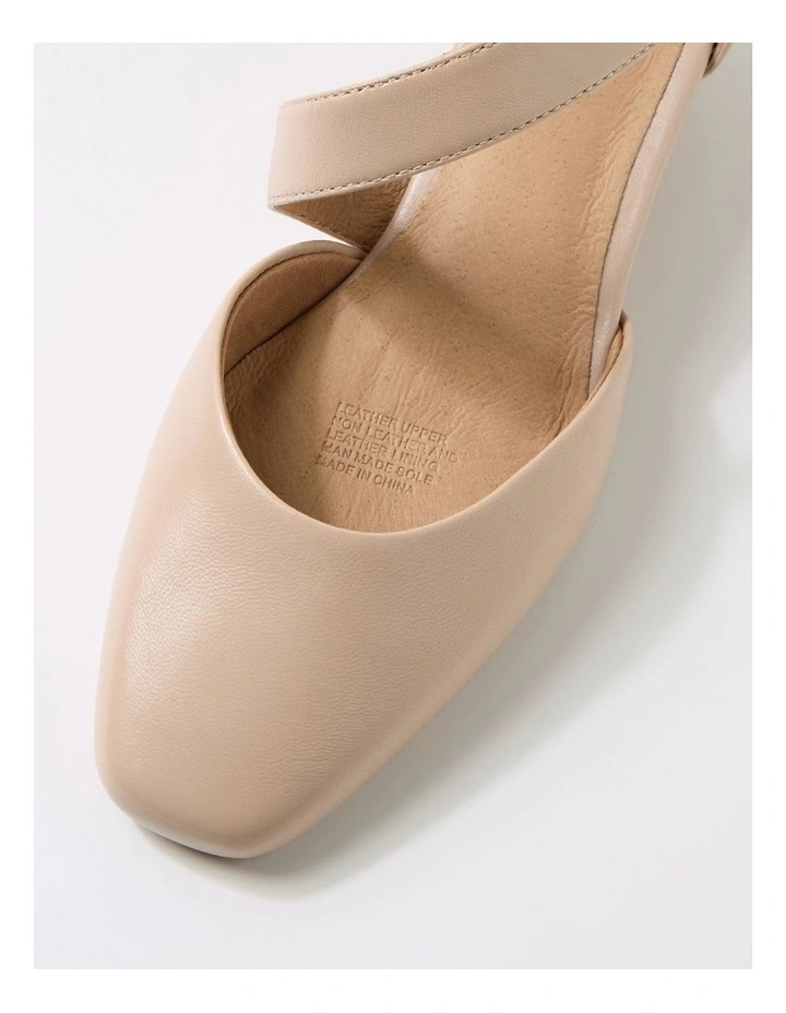 Sagie2 Nude Leather Heels image 4