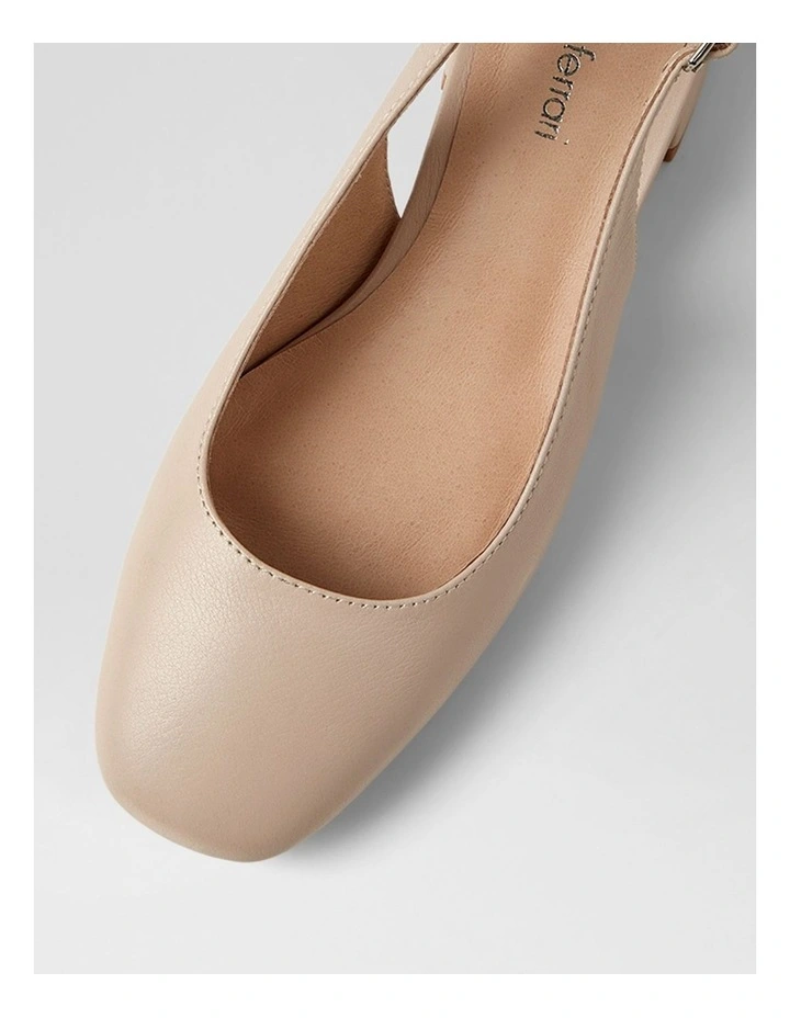 Mamia Nude Leather Heels image 4