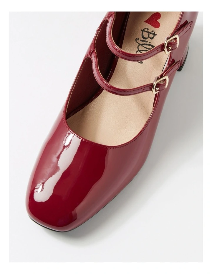 Eiko Dark Red Patent Pu Mary Jane Heels image 4