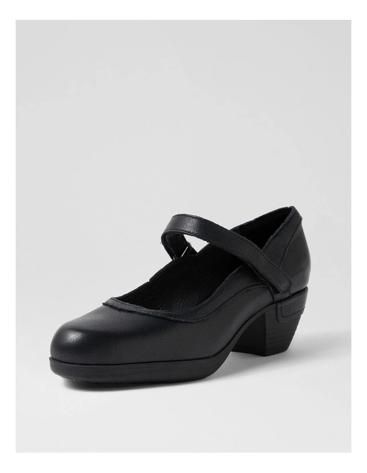 Ruthi D Black Leather Heels image 2