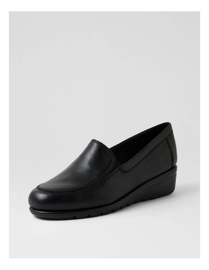 Leilanis Black Leather Heels image 2