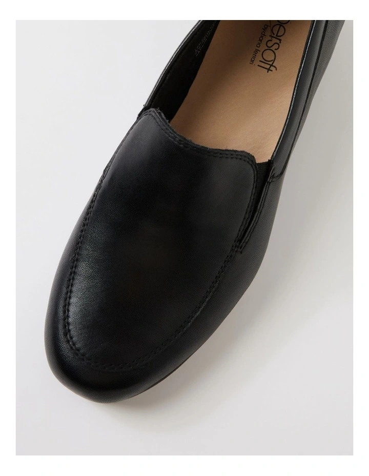 Leilanis Black Leather Heels image 4