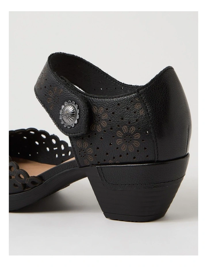 Rylie D Black Leather Heels image 5