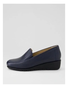 Leilanis Navy Leather Heels