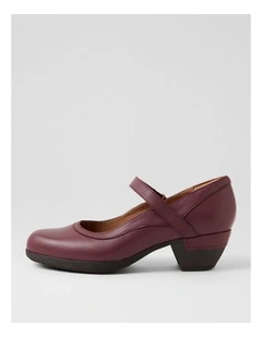 Ruthi D Plum Leather Heels