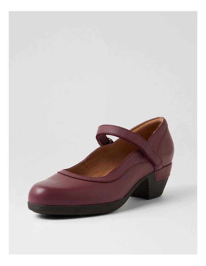 Ruthi D Plum Leather Heels image 2