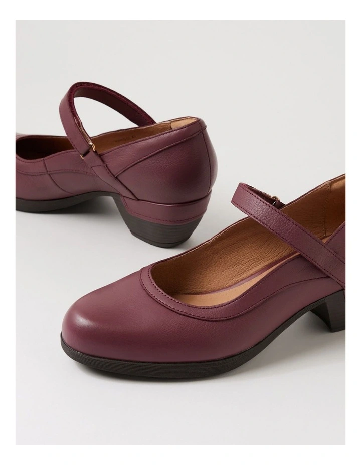 Ruthi D Plum Leather Heels image 5