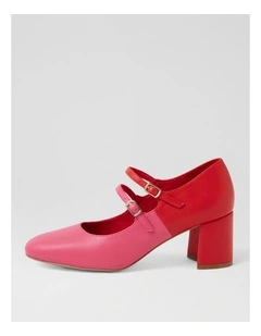 Eikotwo Lipstick Red Mary Jane Heels