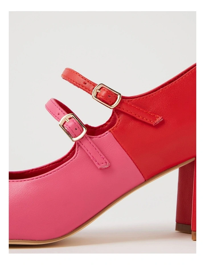 Eikotwo Lipstick Red Mary Jane Heels image 5
