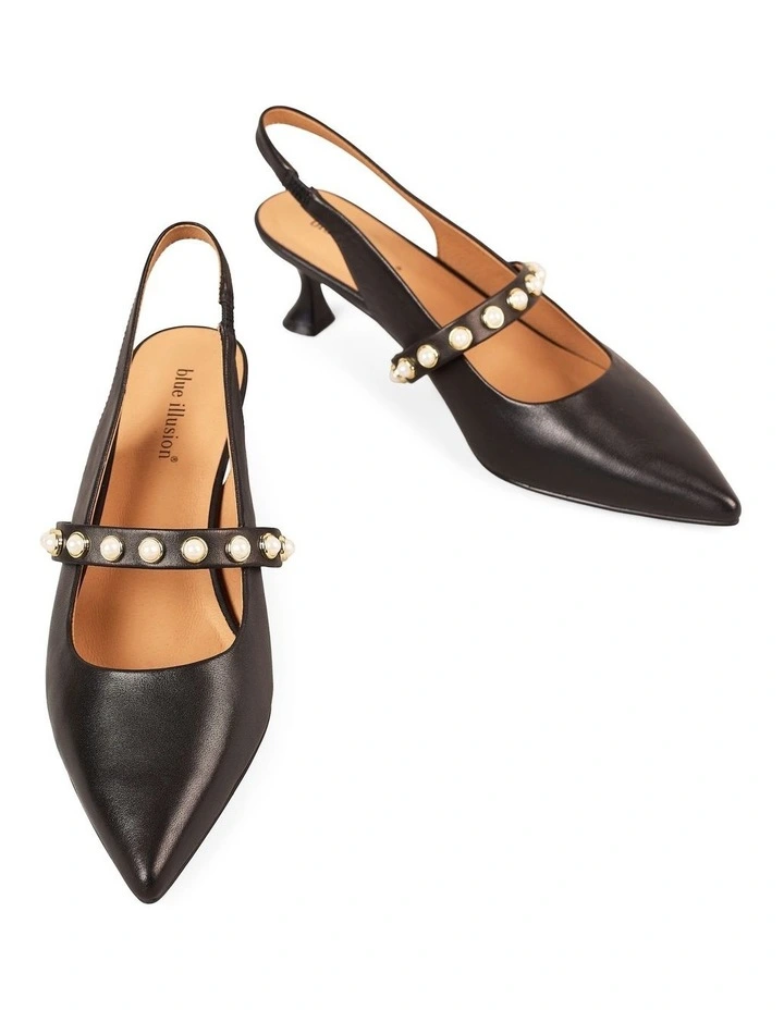 Audrey Kitten Heel - Black image 7
