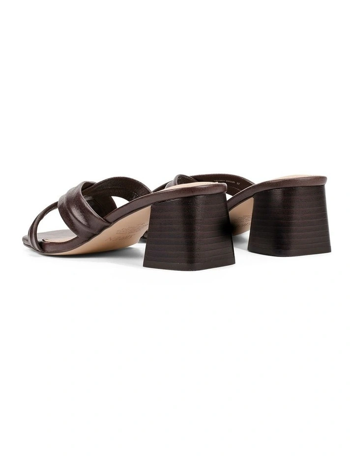Henry Heeled Sandals- Chocolate Brown Vintage Leather image 3