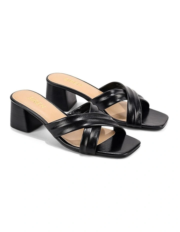 Henry Heeled Sandals - Black Vintage Leather image 2