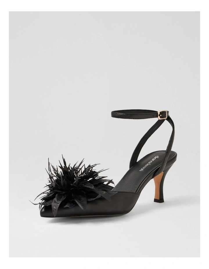 Tattel Black Leather Heels image 2