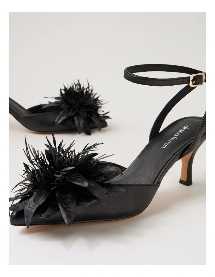 Tattel Black Leather Heels image 5