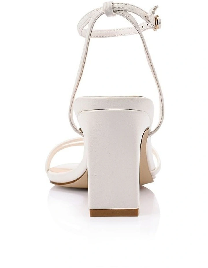 Gilbert Block Heel Sandals- Chalk White image 3