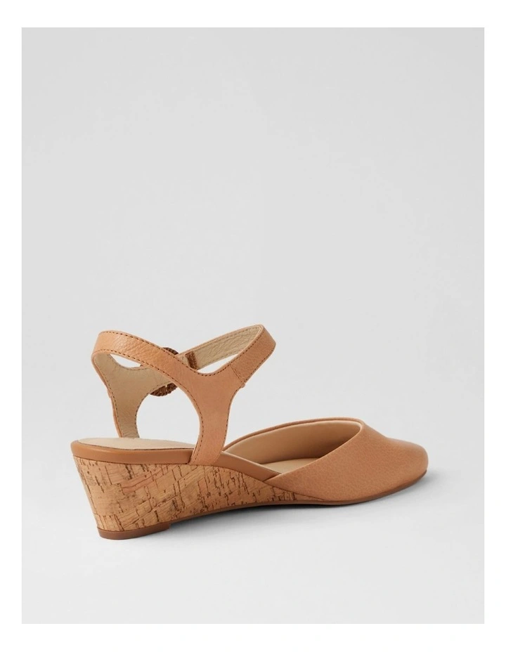 Selvine Dark Tan Cork Leather Heels image 3