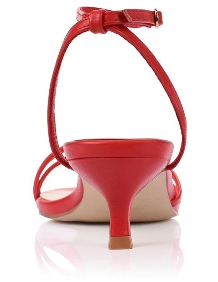 Alex Kitten Heel Sandals- Red image 3
