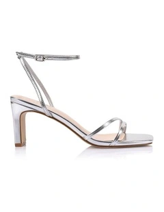 Gilbert Block Heel Sandals- Silver