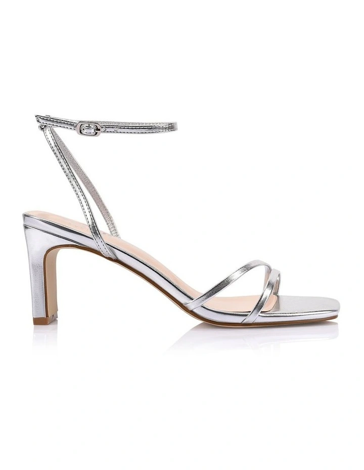 Gilbert Block Heel Sandals- Silver image 1