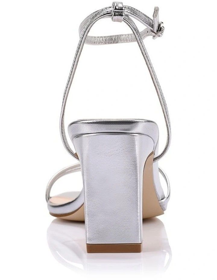 Gilbert Block Heel Sandals- Silver image 3