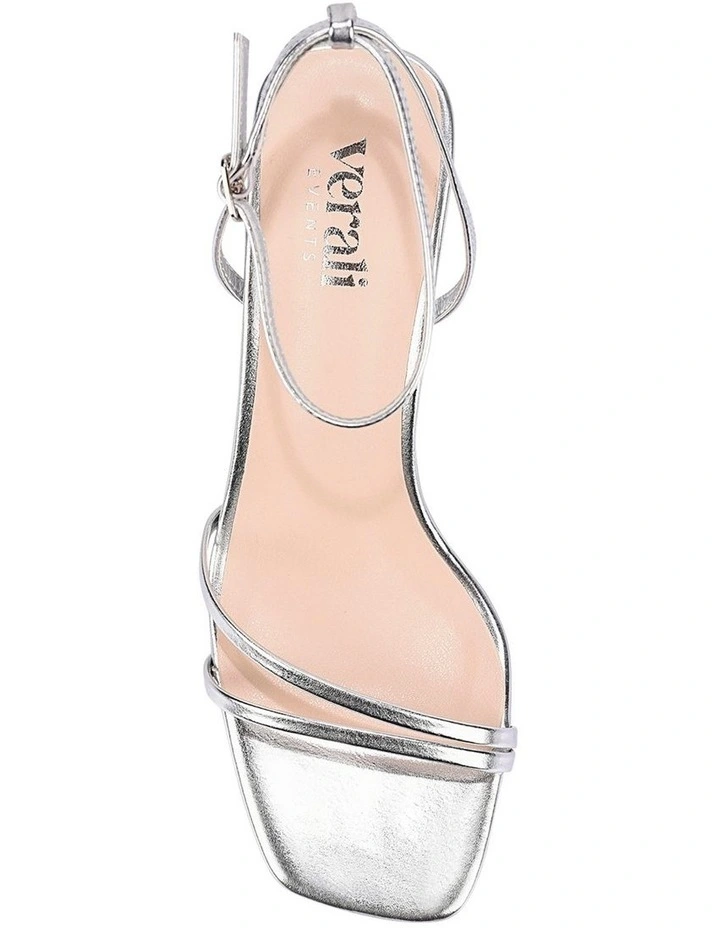 Gilbert Block Heel Sandals- Silver image 4