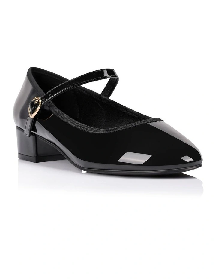 Micah Mary-Jane Block Heels - Black Patent image 2