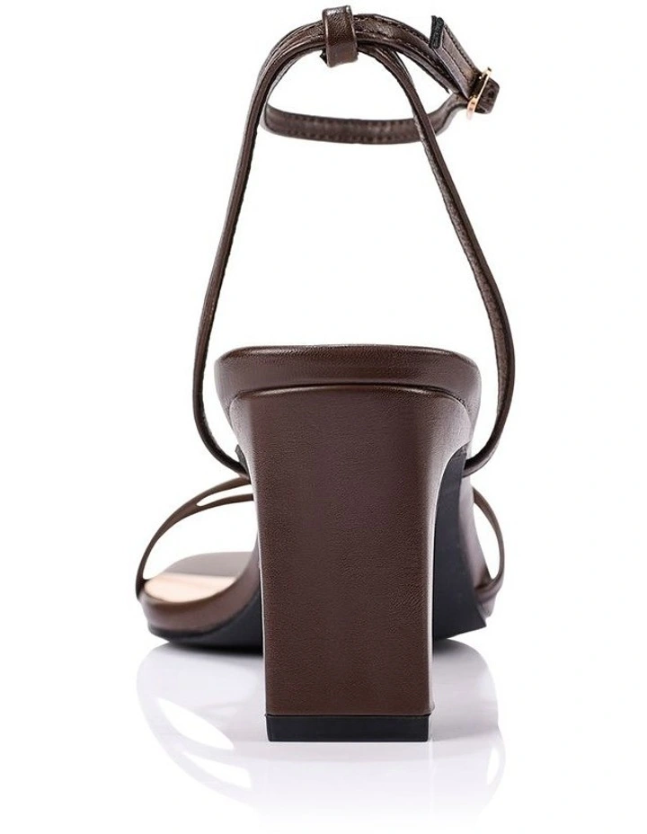 Gilbert Block Heel Sandals- Chocolate Brown image 3
