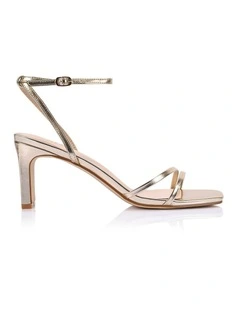 Gilbert Block Heel Sandals- Champagne Gold