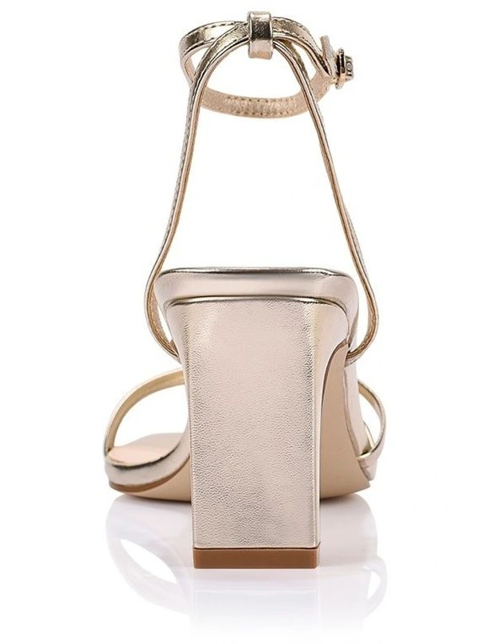Gilbert Block Heel Sandals- Champagne Gold image 3