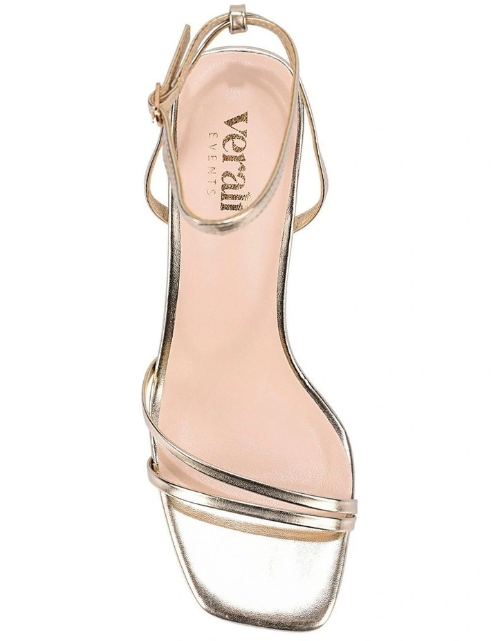 Gilbert Block Heel Sandals- Champagne Gold image 4