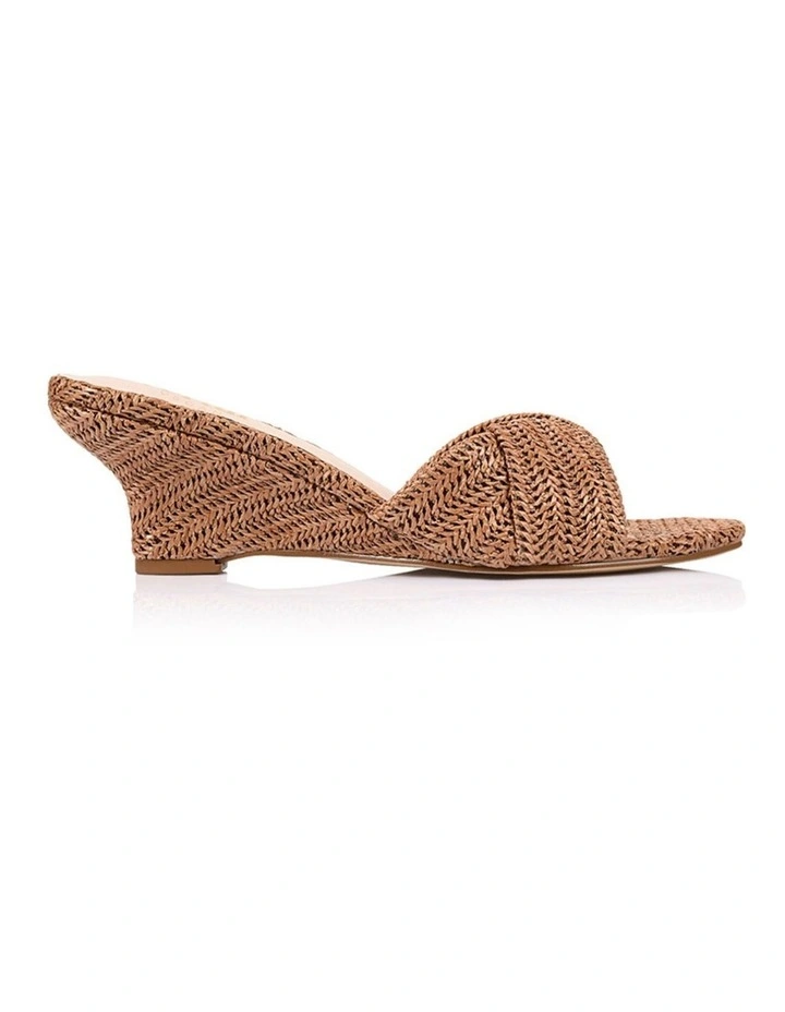 Gabriella Mule Wedges - Tan Raffia image 1