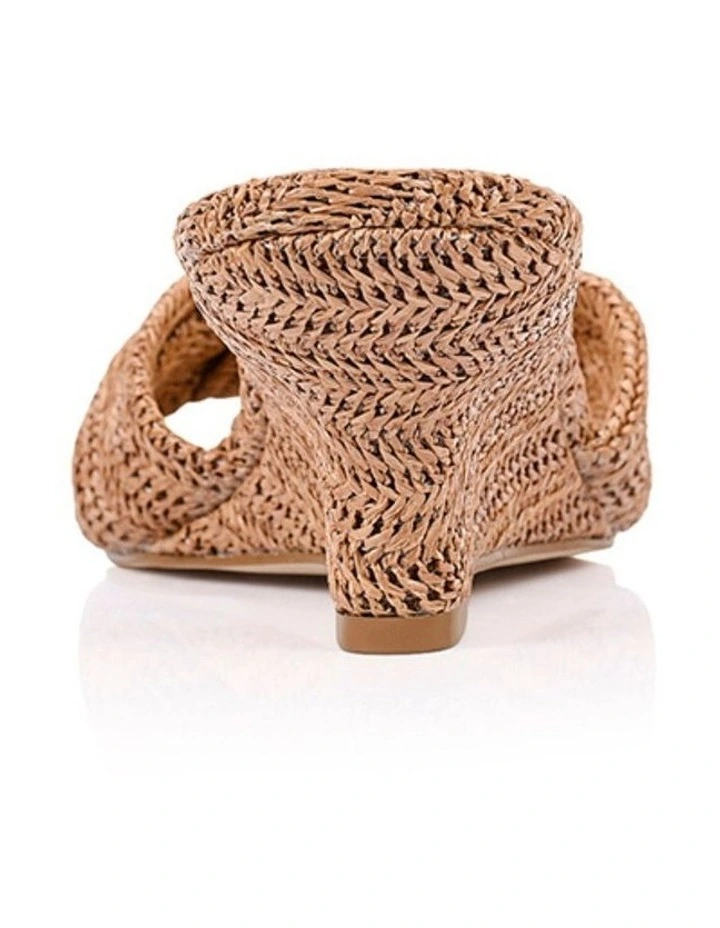 Gabriella Mule Wedges - Tan Raffia image 3