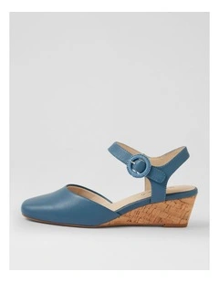 Selvine Denim Cork Leather Cork Heels