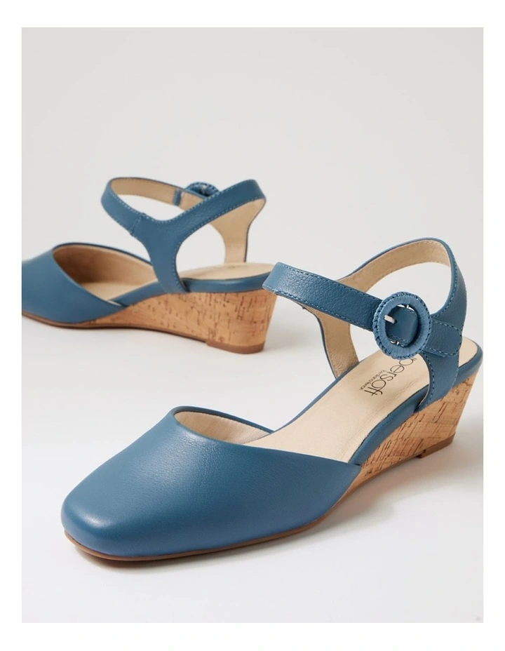 Selvine Denim Cork Leather Cork Heels image 5