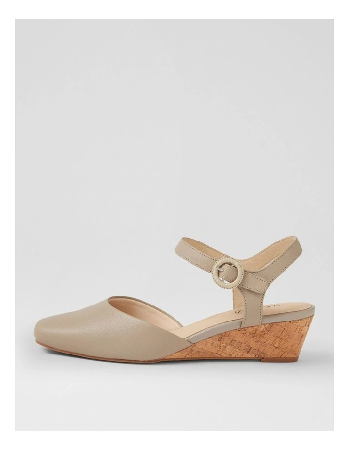 Selvine Stone Leather Cork Heels image 1