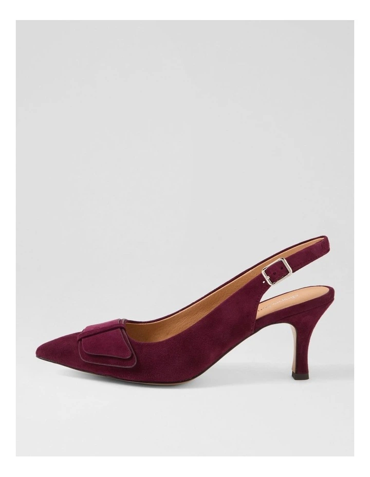 Tonder Burgundy Suede Heels image 1