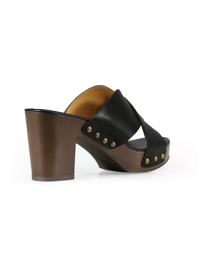 Midtown Clog Mule in Black/Chocolate image 2