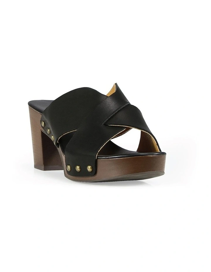 Midtown Clog Mule in Black/Chocolate image 3