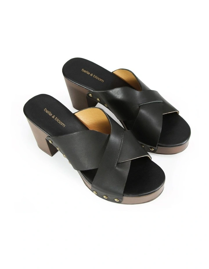 Midtown Clog Mule in Black/Chocolate image 4