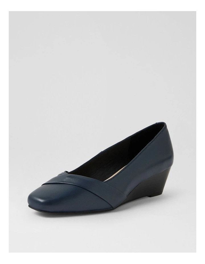 Savers Navy Leather Heels image 2