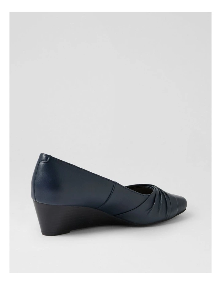Savers Navy Leather Heels image 3