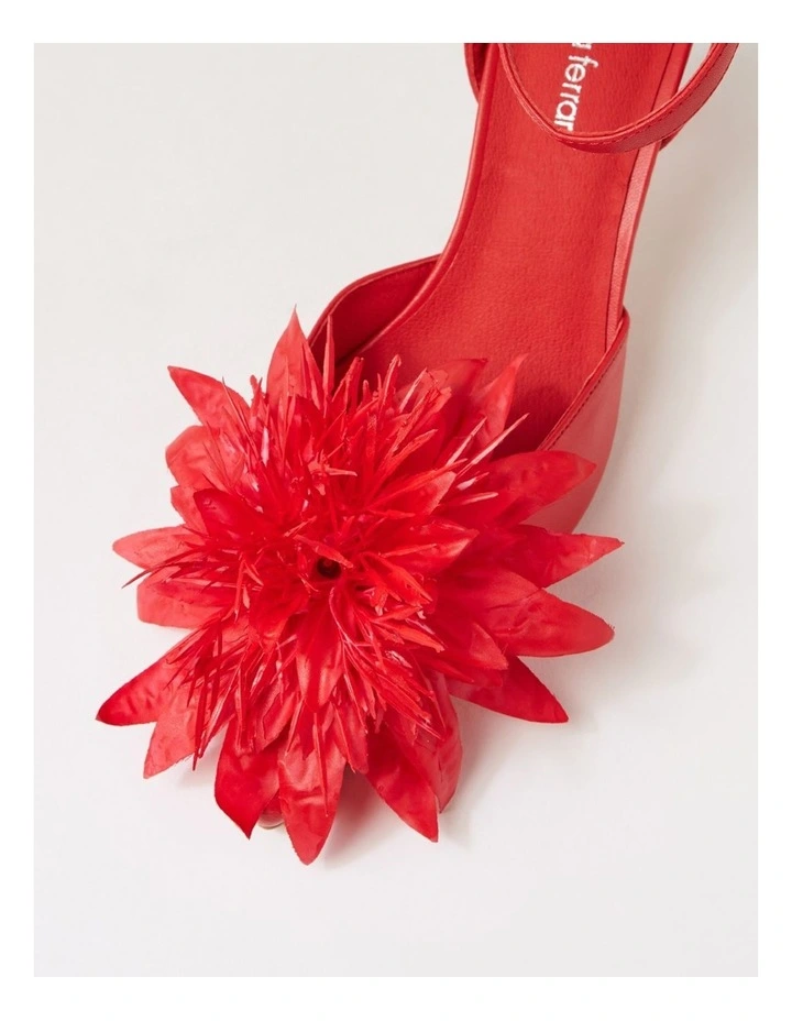 Tattel Red Leather Heels image 4
