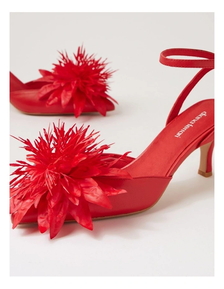 Tattel Red Leather Heels image 5