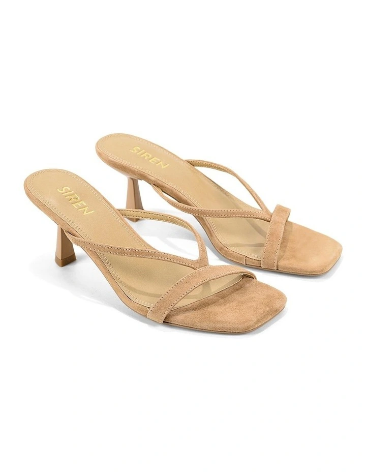Sami Heeled Mules - Camel Tan Suede image 2