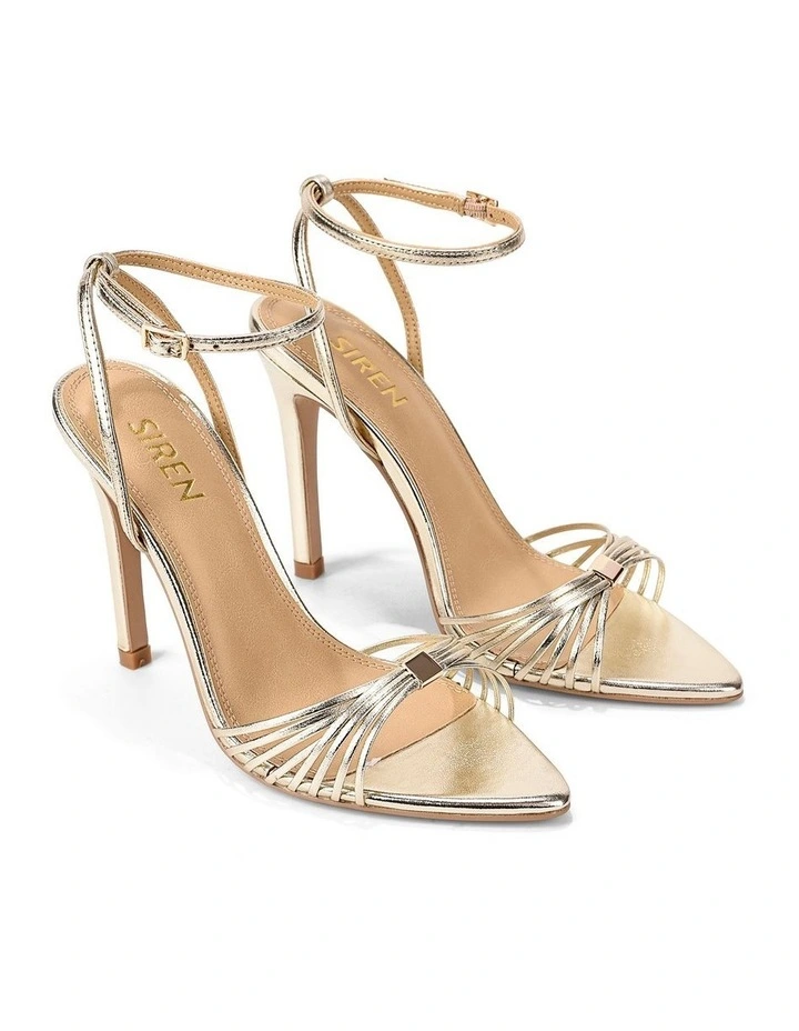 Zoella Heeled Sandals-Gold Metallic Leather image 2