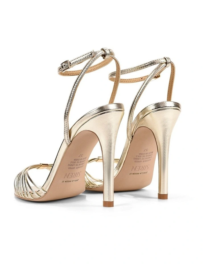 Zoella Heeled Sandals-Gold Metallic Leather image 3