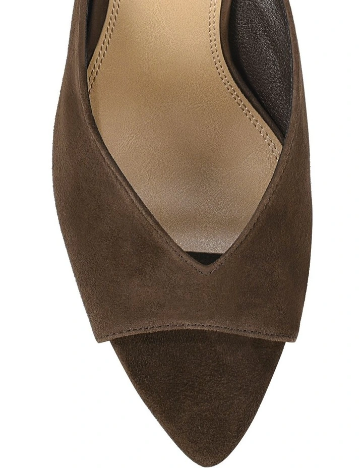 Madrid Mule Wedges- Chocolate Brown Suede image 4